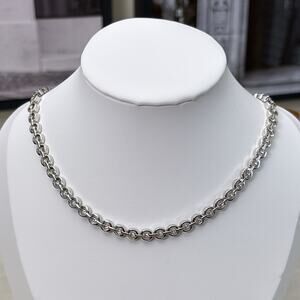Nina Ricci Rhodium Plated Necklace with Swarovski Crystals 16-17" Length